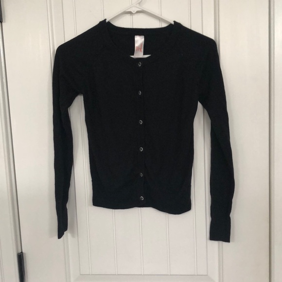Cat n jack in great shape Sz 10-12 black button down light weight sweater girls - Picture 1 of 3